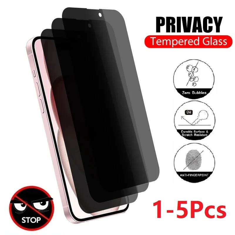 1-5Pcs Magtim Anti-Spy Screen Protector For iPhone 14 13 12 11 Pro Max Privacy Glass For XS MAX XR 7 8 15 PLUS 13mini Privacy