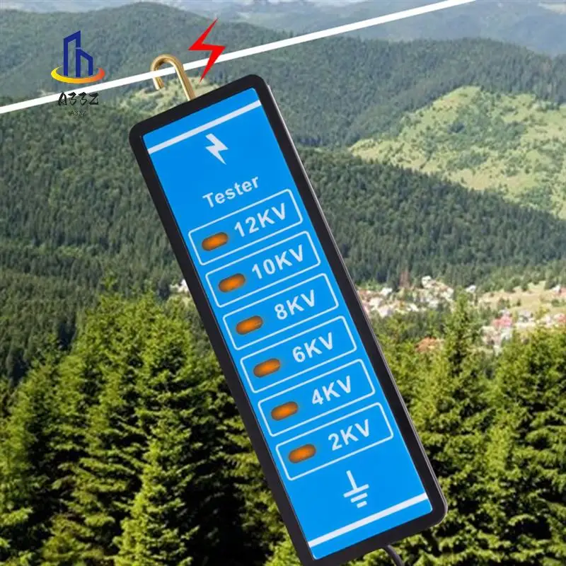 

A33Z-1 PCS 12KV тестер напряжения для неонового забора, профессиональный 2000-12000V 6 неоновых индикаторов синий и черный пластик для ферм