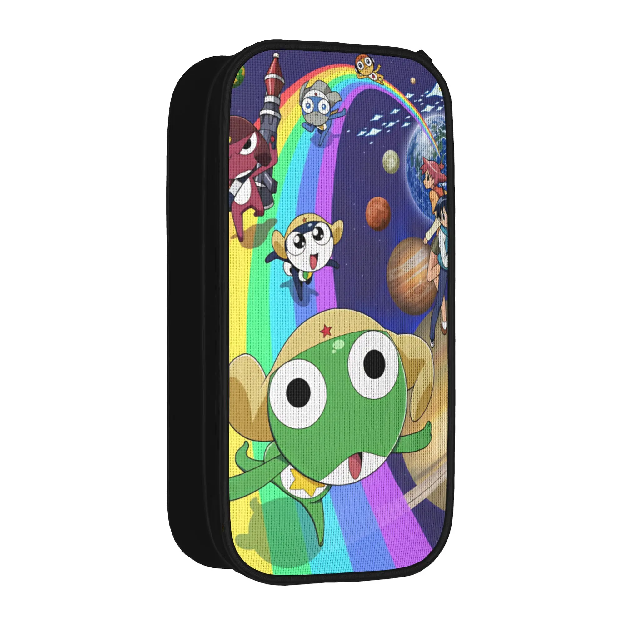 Keroros Giroro Pencil Case  Double Layer Pencil Box Child Kawaii College School Pencil Cases Supplies