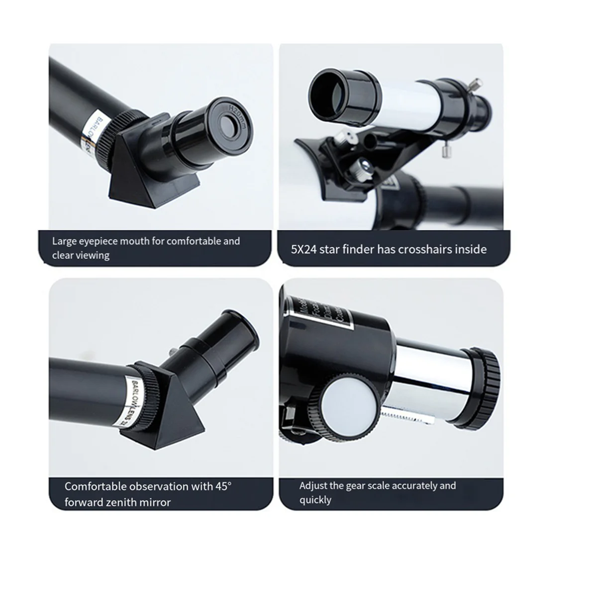 

A89E-150X Astronomical Telescope for Kids 70mm Refractor Telescopes for Astronomy Beginners with Bluetooth Phone Holder
