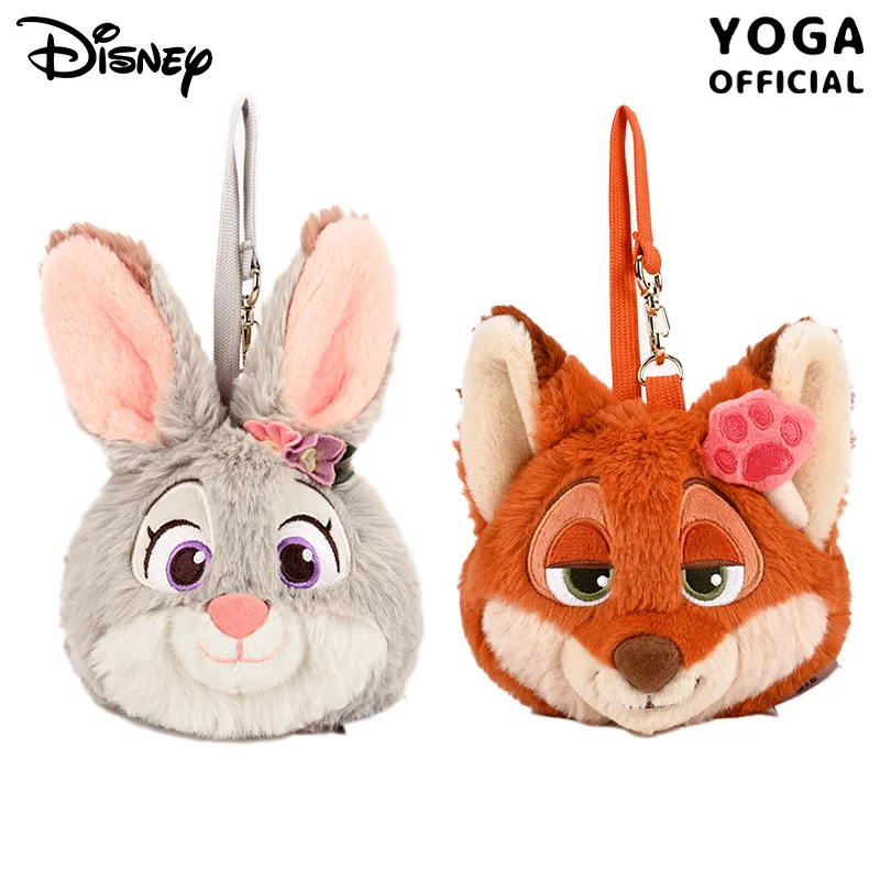 Kawaii Zootopia Judy Hopps Plush Toys Coin Purse Wallet Creative Cartoon Nick Wilde Backpack Couple Pendant Friend Birthday Gift