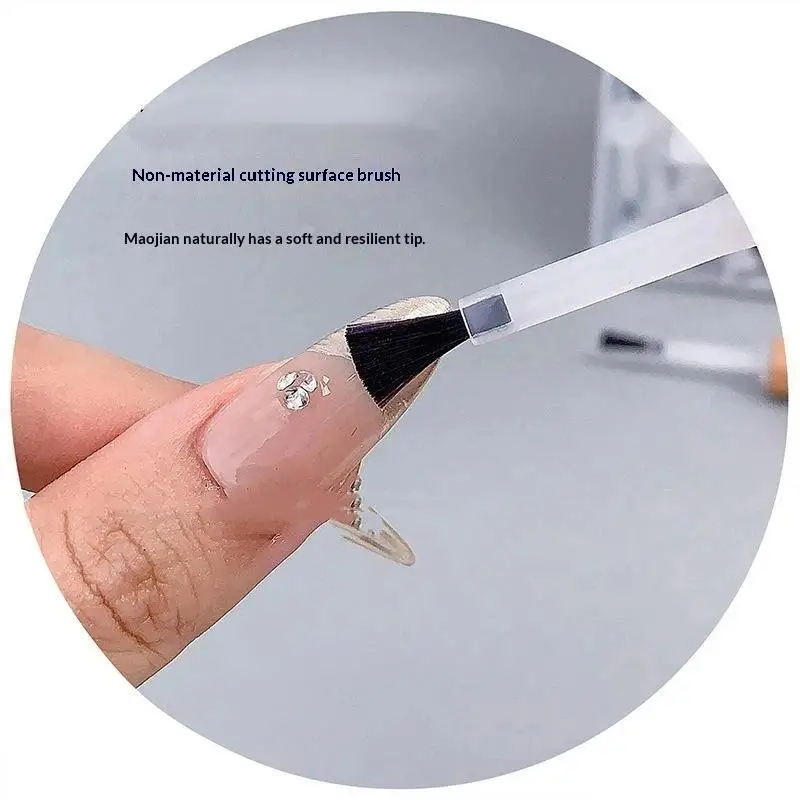1 Set Disposable Dip Nail Polish Replacement Brushes Mini Hygienic Replaceable Brushes for Sanitary Manicure Nail Care