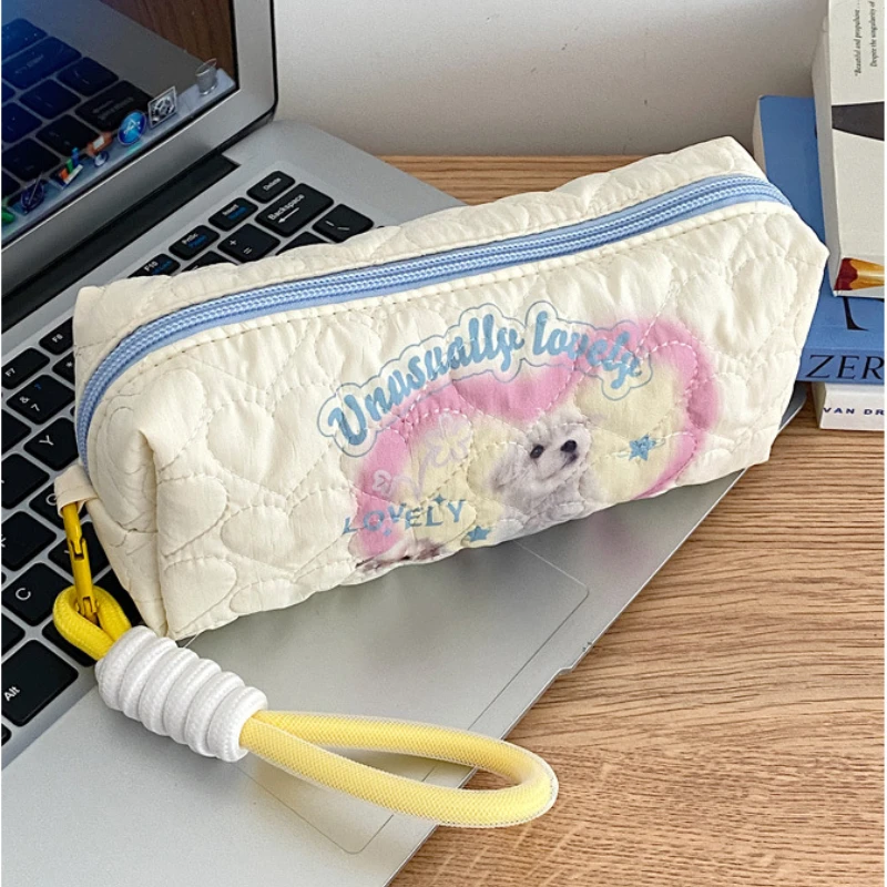 Cute Puppy Student Girls Pencil Cases Pouch Handbags Portable Women\'s Cosmetic Storage Bag Casual Female Clutch Wallet Purse