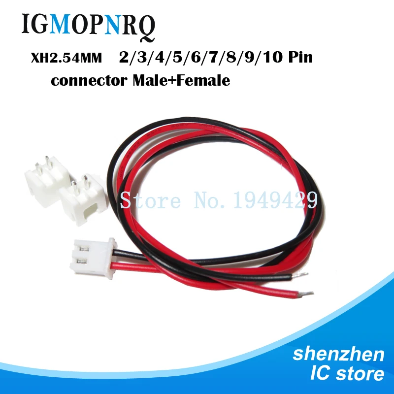 5PCS JST XH2.54 XH 2/3/4/5/6/7/8/9/10 Pin Draht Kabel Stecker 2,5 MM Pitch Männlich Weiblich Steckdose 30CM Draht 26AWG