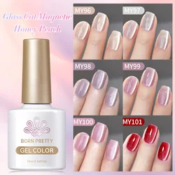BORN PRETTY 6Pcs/Set 10ml Water Light Cat Magnetic Gel Nail Polish Aurora Spar Glitter Glass Soak Off UV LED Nail Varnish