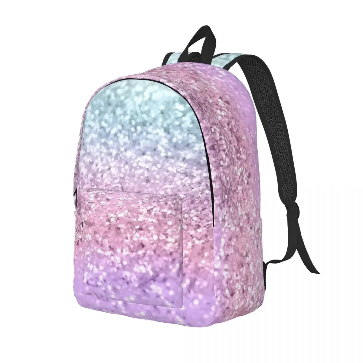 Einhorn Mädchen Glitzer Glänzende Kunst Leinwand Rucksack Junge Mädchen Kinder Student Schule Büchertasche Rosa Funkelnder Tagesrucksack Kindergartentasche