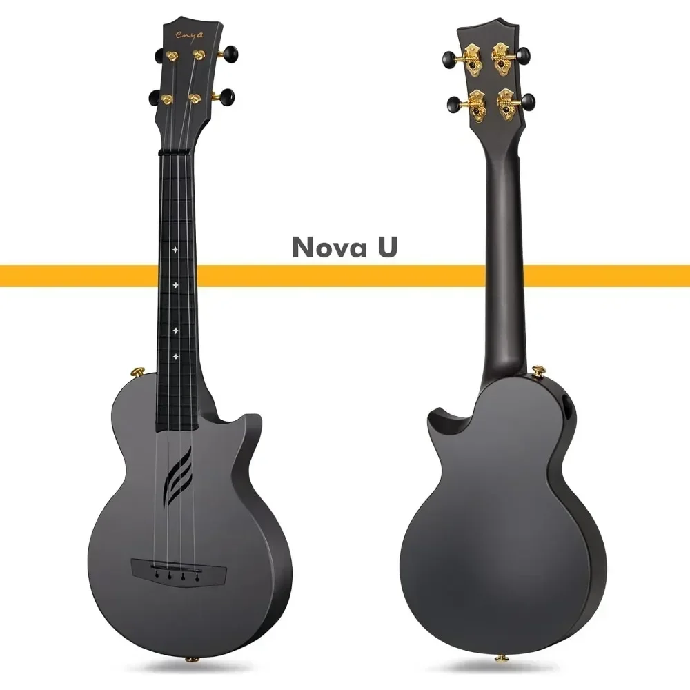 Ukulele Enya Nova Ukulele de viagem de fibra de carbono de 23 polegadas com kit para iniciantes inclui aulas on-line