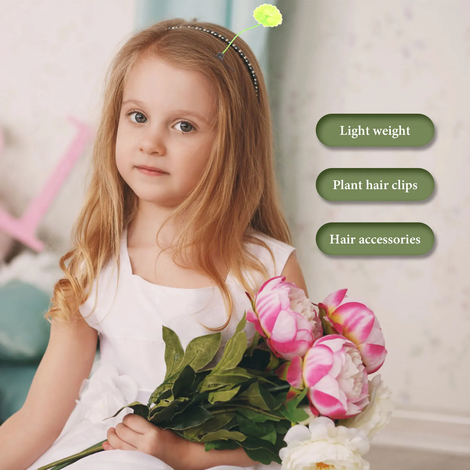 

24Pcs Small Plant Hair Clips Simulation Style Cute Hairpins for Girls Birthday Party Daily Hair Accessories Festival