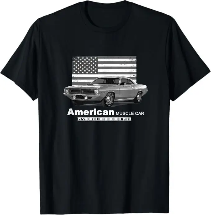 Plymouth Barracuda American Muscle Car 60s 70s T-Shirt Tee   High Quality 100%Cotton Short Sleeve