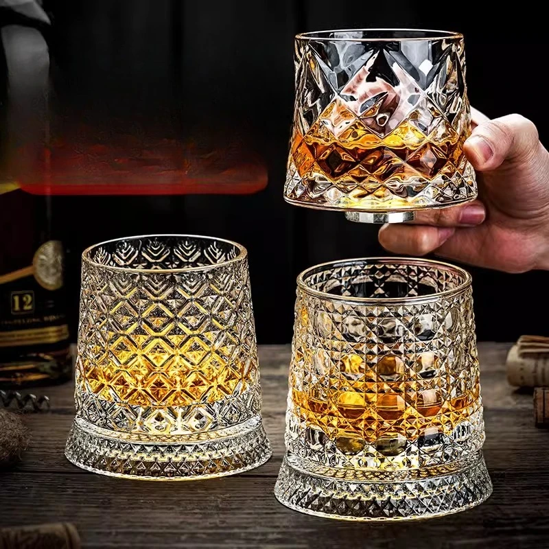 

Light luxury foreign wine cup, personalized creative rotating whisky glass