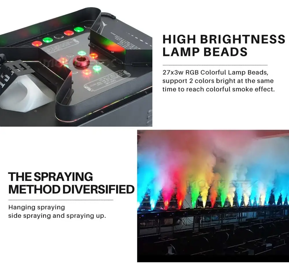 MOKA SFX Vertical Instant Stop LED Smoke Machine Speed Jet LED Fog Machine Commercial Co2 Jet Effect Smoke Machine with LED