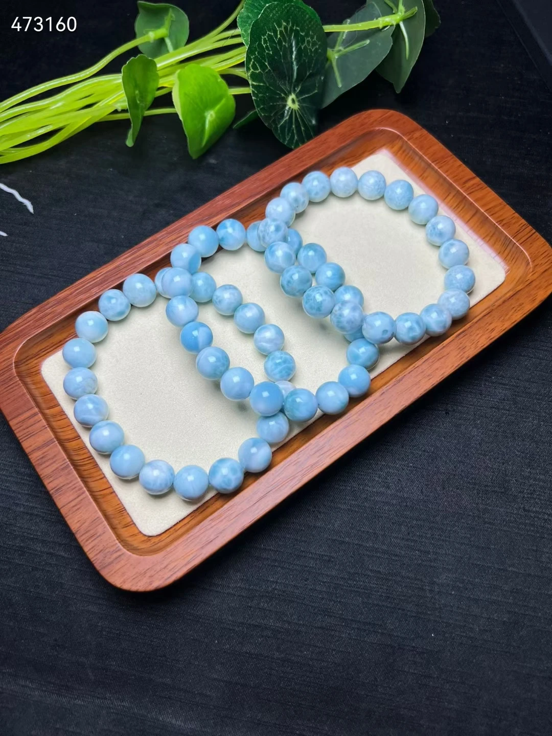 Natural Blue Larimar Gemstone Round Beads Bracelet 8mm Water Pattern Jewelry Stone Larimar Women Men AAAAAAA