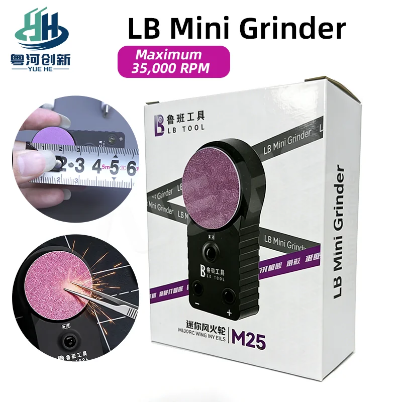 Luban Mini Fire Wind Wheel M25 Mini Grinder 10 Speed Adjustable Reversible for Precision Polishing and Grinding