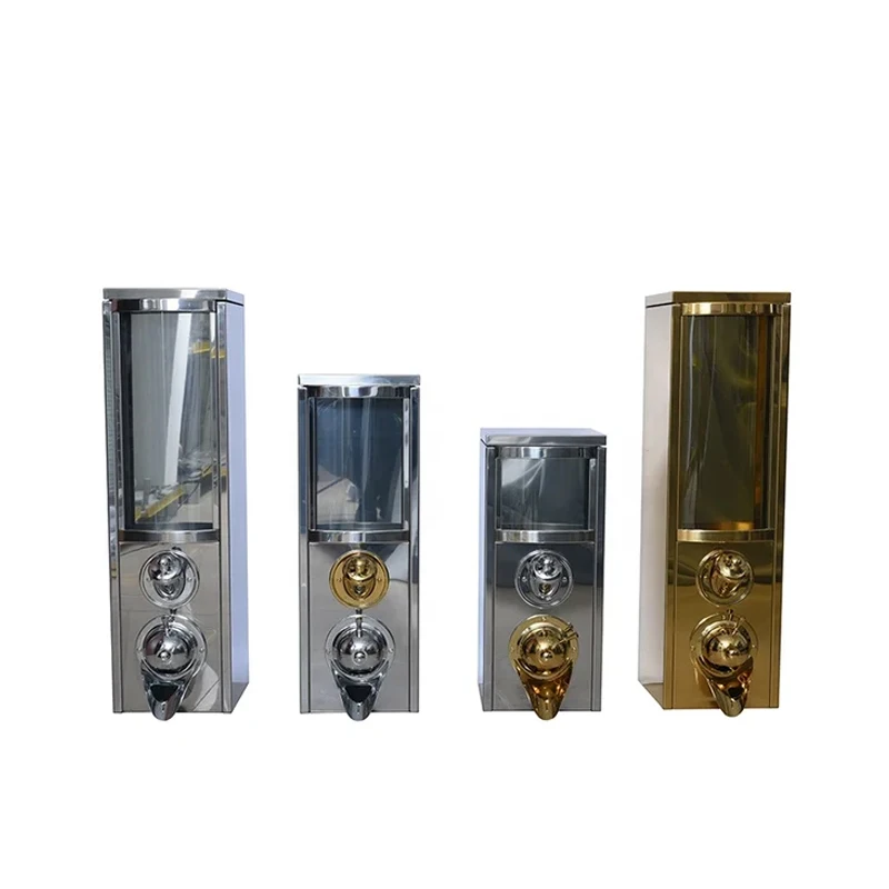 Stainless steel coffee bean dispenser Square coffee bean storage Bean can Nut candy storage can Silo container