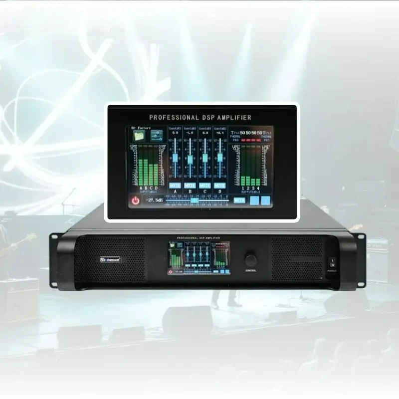 DSP Software Pro Усилитель мощности звука 4 Ом 2100 Вт Профессиональный Dj-динамик Модуль усилителя мощности DSP