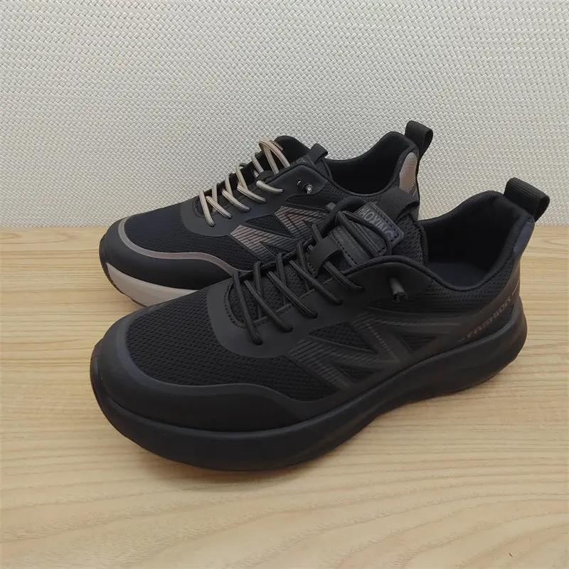 

Модные повседневные спортивные кроссовки для мужчин: дышащие, низкие, с резиновой подошвой, круглым носком, на тонком каблуке, в корейском стиле, осень-зима, новинка