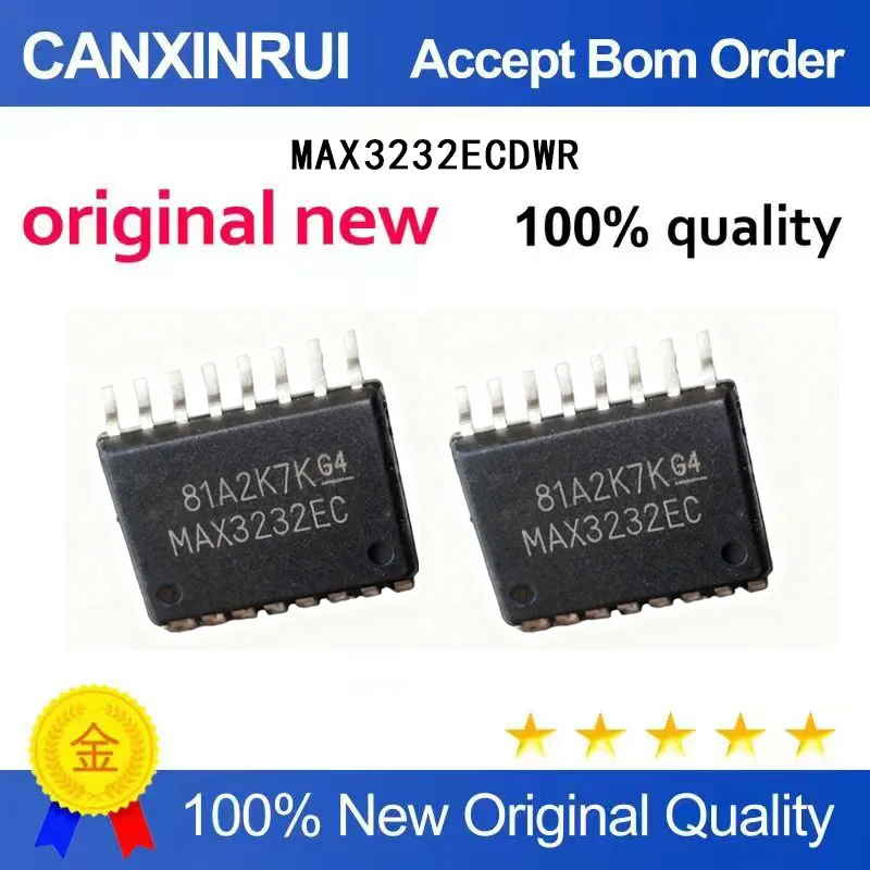 (5-100 Pieces) MAX3232ECDWR MAX3232EC SMT WSOP16 Interface Integrated Circuit