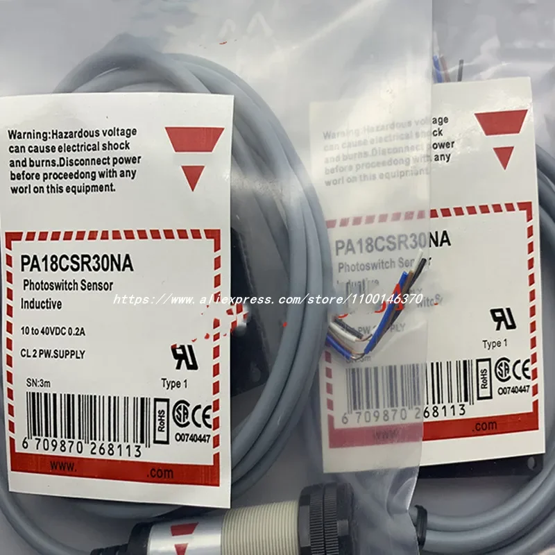 

2Pcs New Carlo PA18CSR30NA PA18CSR30PA photoelectric switch mirror reflection sensor