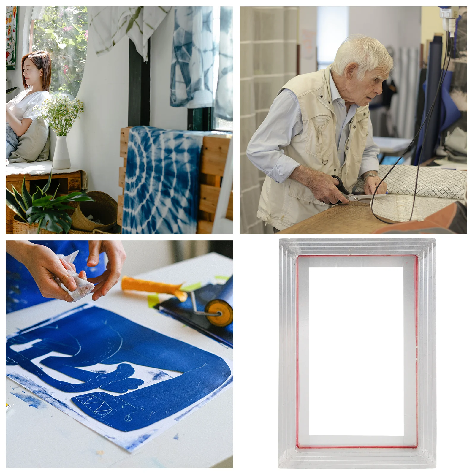 

Aluminum Alloy Screen Printing Frame Professional Portable Silk Screen Metal Frame for DIY Printing on Fabric Craft Supplies