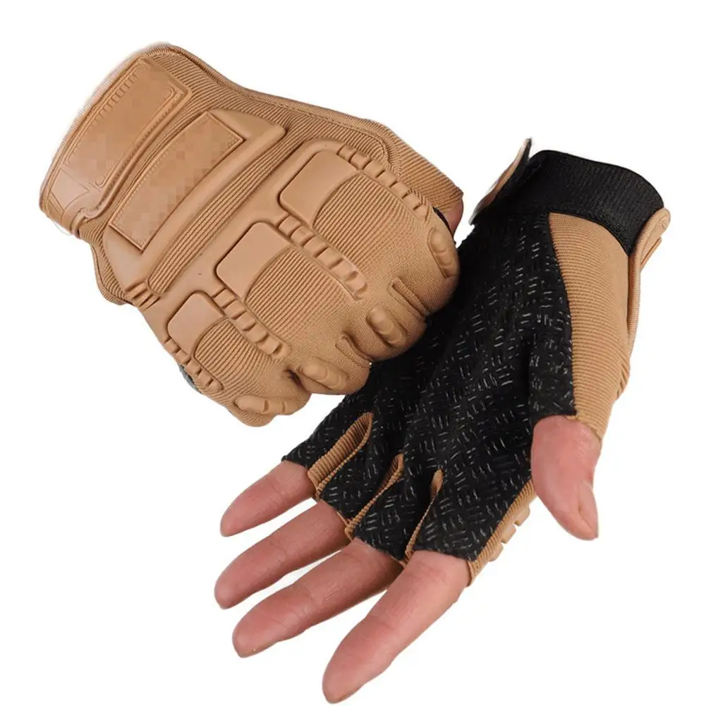 Guantes de medio dedo para motocicleta, antideslizantes, resistentes al desgaste, para entrenamiento de bicicleta