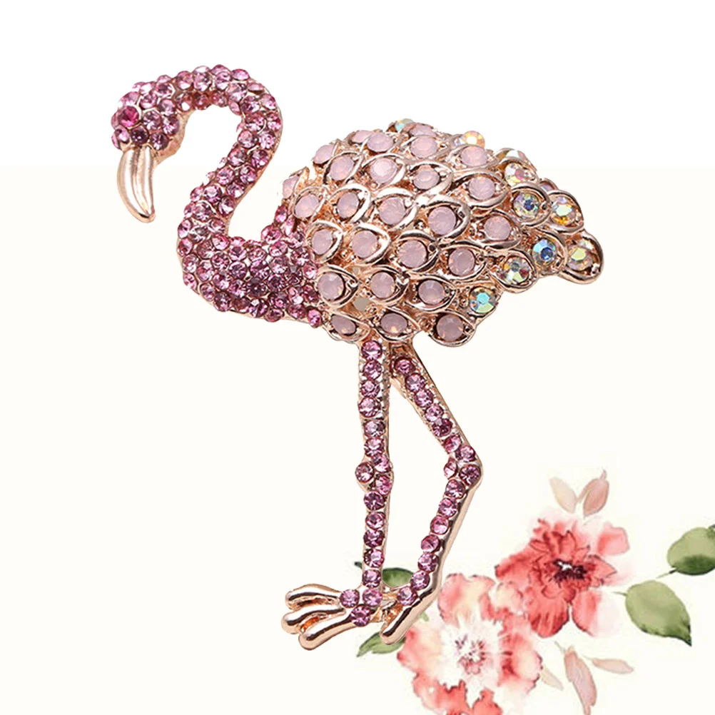 Flamingo Accessory Brooch Pins for Women Fashion Decoration Breastpin Animal Bride