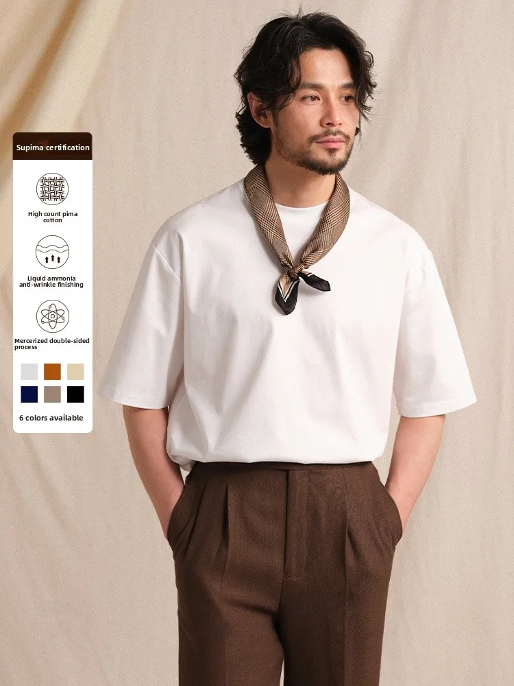 

Мужская белая повседневная футболка Cultum с коротким рукавом, круглым вырезом, из дышащего хлопка, не мнется, для летнего отдыха, базовый слой