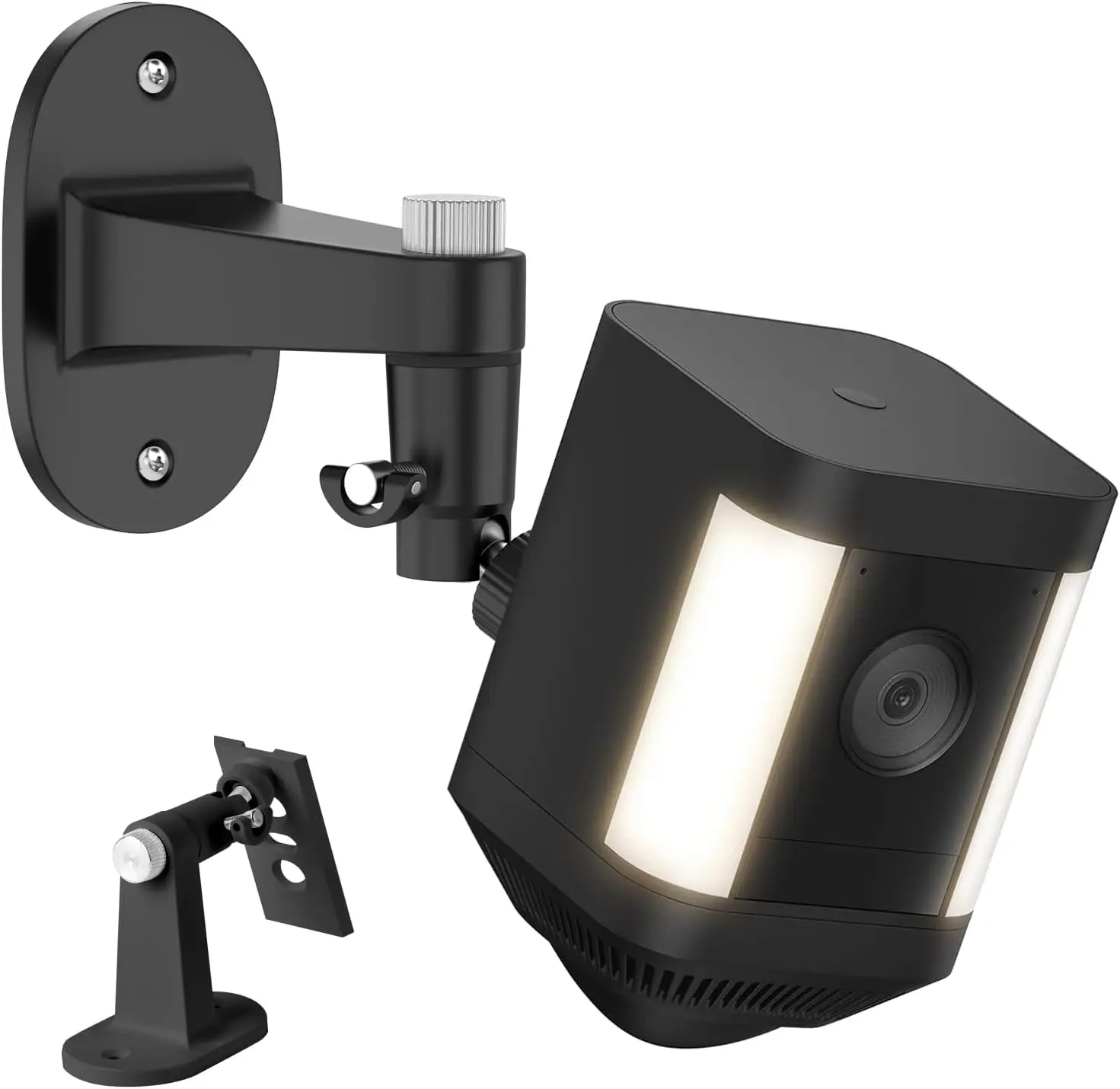 Adjustable 360° Swivel Wall Mount for Security Cameras, Indoor/Outdoor Use, Black