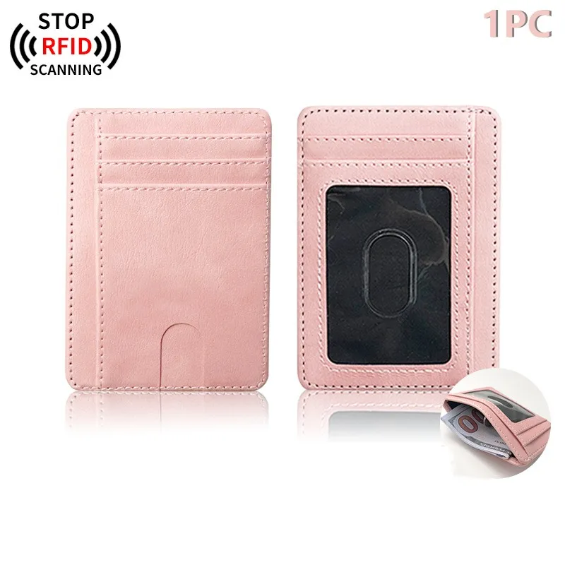 Schlanke Minimalistische RFID-blockierende Vordertaschen-Geldbörsen für Männer und Frauen – Detail 8