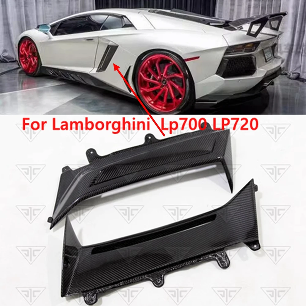 

Real Carbon Fiber LP700 LP720 Rear Side Fenders Air Intake Vent Intakes For Lamborghini Aventador Rear fender grille