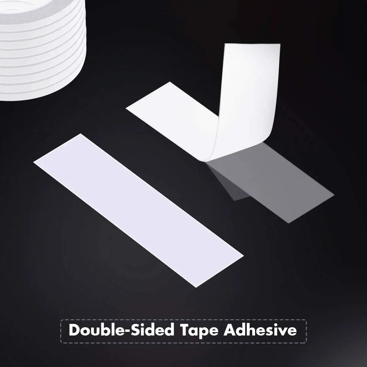 Double Sided Tape Adhesive 50M/Roll  Adhesive Tape for Arts, Photography, Gift Box, Scrapbooking, Card Making, Paper Backing