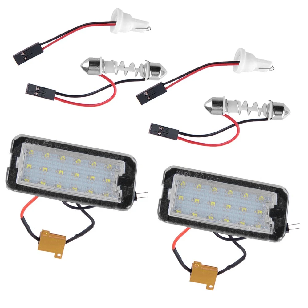 For Fiat 500 2007-2016 500C (Convertible) License Plate Lights Super Bright LED White License Plate Lights Access For Vehicles