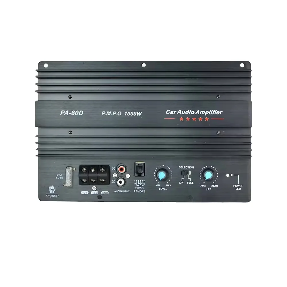 

1000W High Level Input Big Power Monol Sound Car Small Amplifier for Modification Car Subwoofer Use