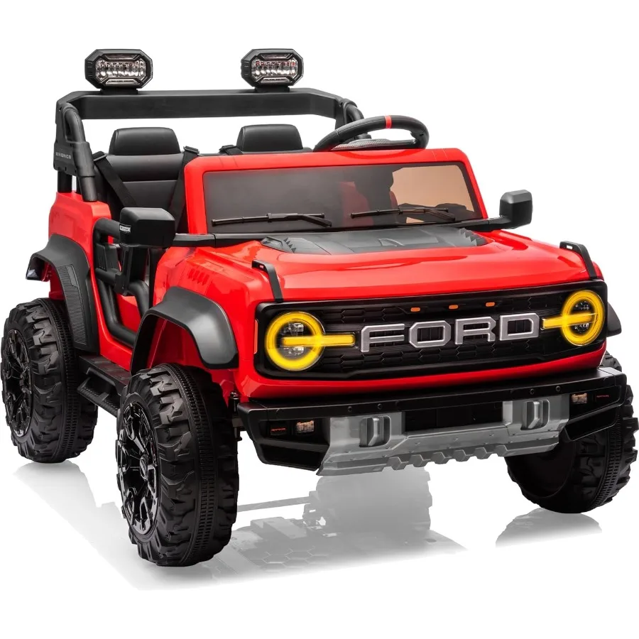24V 電動乗用玩具 男の子＆女の子向け、2人乗り子供用電動カー リモコン付き、4輪サスペンション搭載の子供用乗用トラック