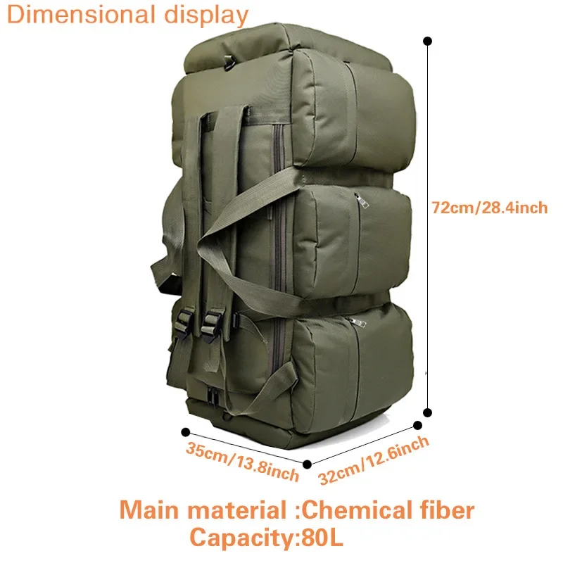 90L Camouflage Outdoor Hiking Bag Large Capacity Moving Duffle Bag Camping Tent Bag Backpack
