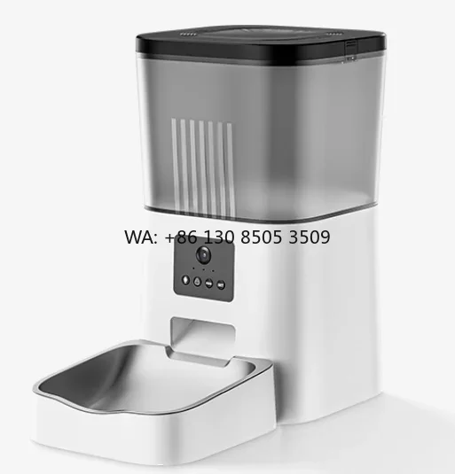 APP/Video Eco-Friendly Intelligent Pet Feeding Machine 4L Capacity Automatic Square IPX5 Waterproof Time Setting Cat/Dog Bowl