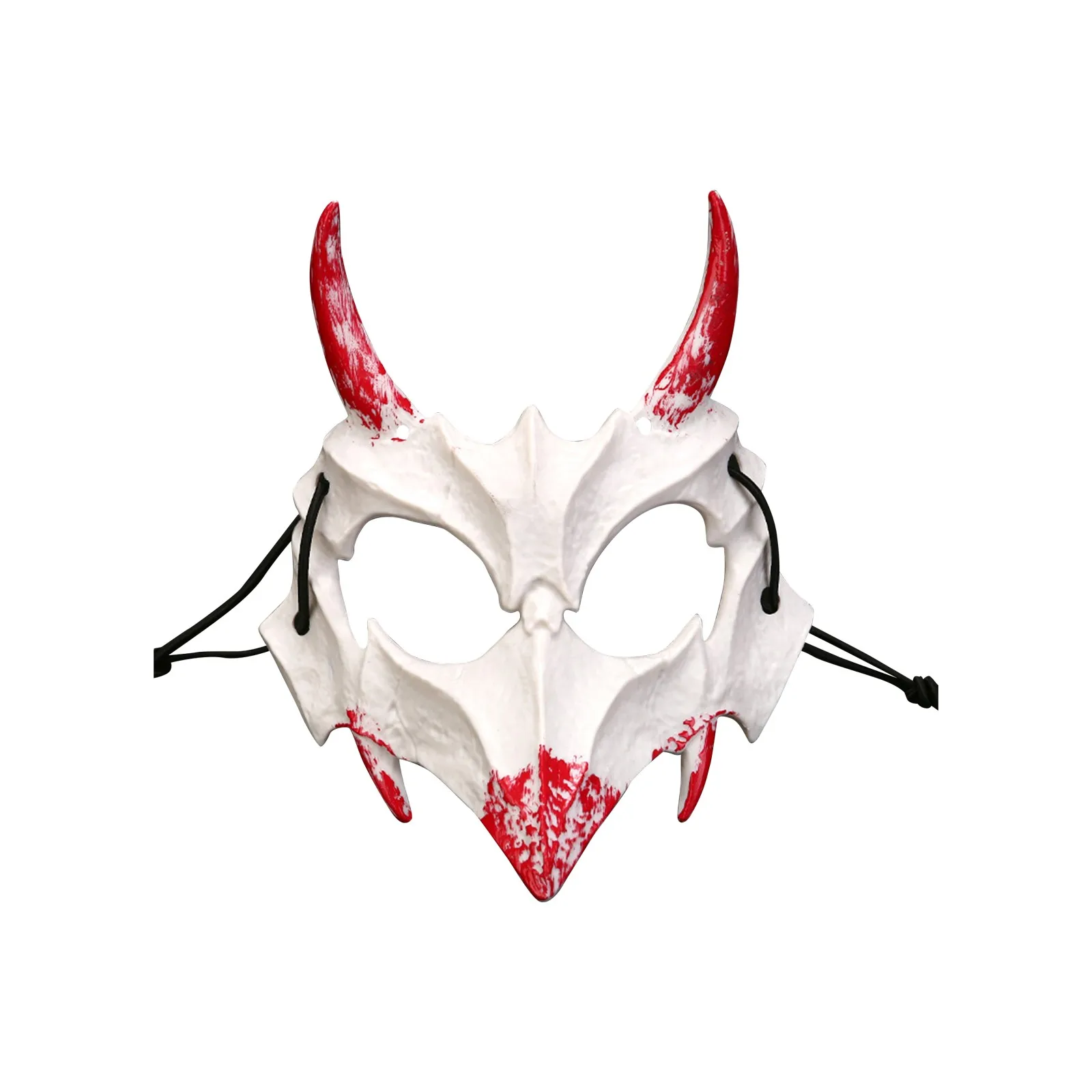Maschera di Halloween Maschera a mezza faccia Cos Drago Dio Feroce Tigre Notte Forchetta Tengu Uomo Maschera di lupo Mascherata Prop Maschere di teschio spaventoso