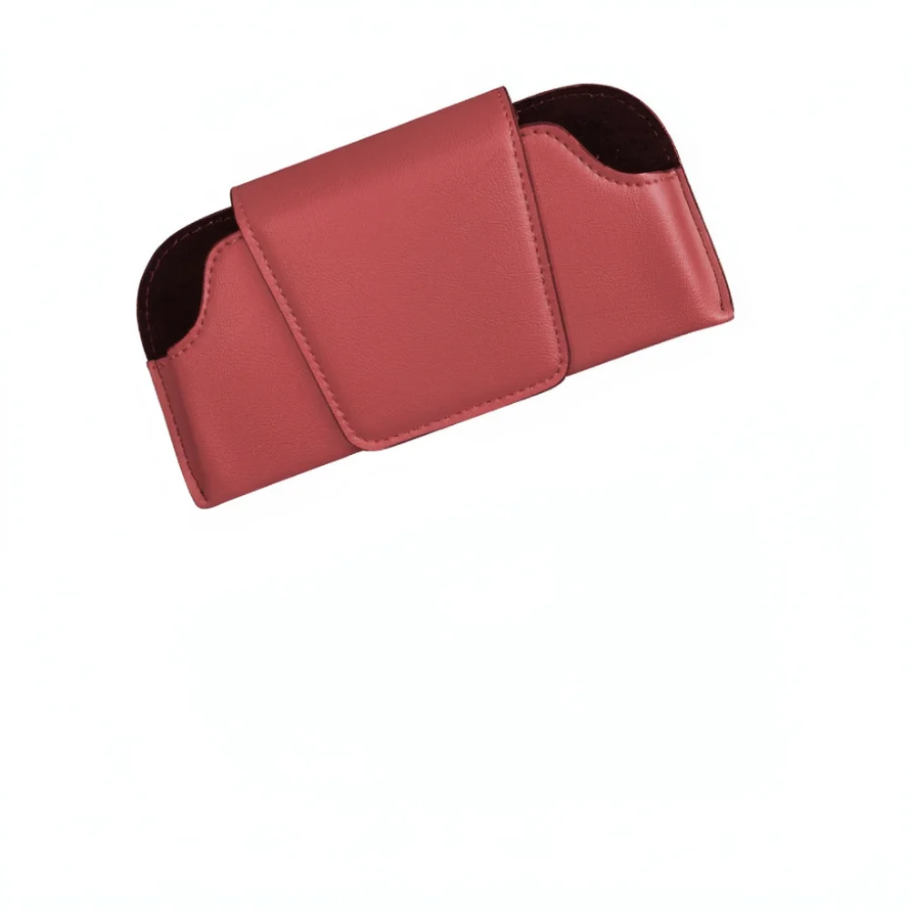 Universal Vehicle Sun Visor Sunglasses Holder Leather Storage Case Car Interior Organizer For Ticket Card Management