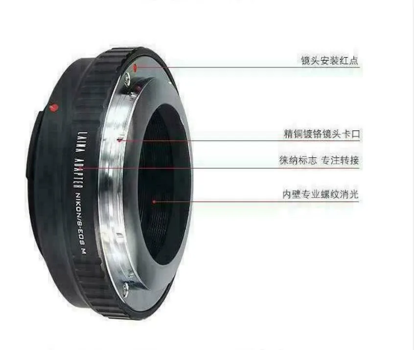 

Nikon/S-eosm переходное кольцо для nikon S contax RF объектив для canon EOSM EF-M efm eosm/m1/m2/m3/m5/m6/m10/m50/m100 беззеркальная камера