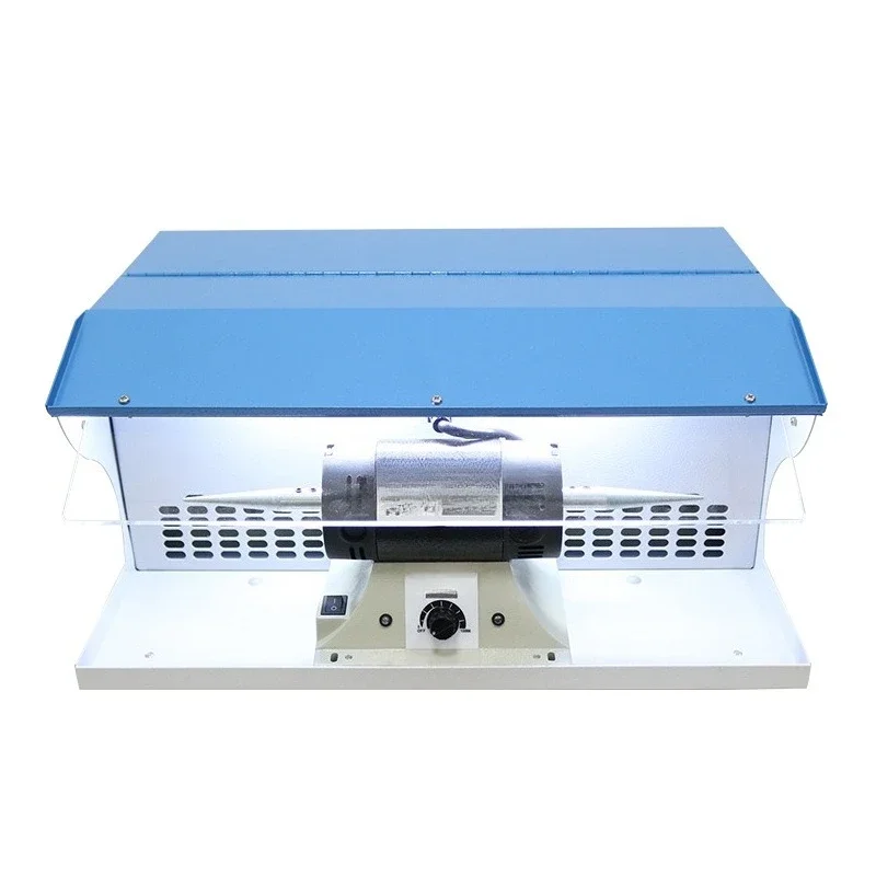 

Small desktop double-head polishing machine, gold and silver jewelry with lamp tube speed regulation digital display grinding