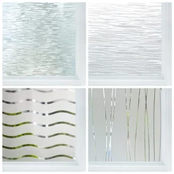 Window Privacy Film Frosted Glass Window Film Static Cling UV Blocking Removable Window Clings Opaque Window Stickers Vinyl