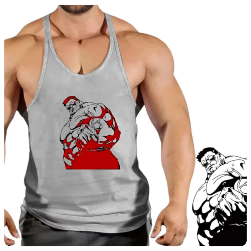 

Performance Men's Training Vest - Premium Cotton Y-Back Stringer, Breathable & Comfortable for Gym Muscle Workouts