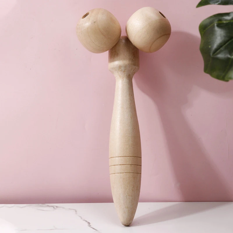 Holz Gesicht Walze Ball Massager 360 Rotation Dünne Gesicht Heben Falten-entferner Massage Werkzeuge Ansatz Chin Massage Abnehmen