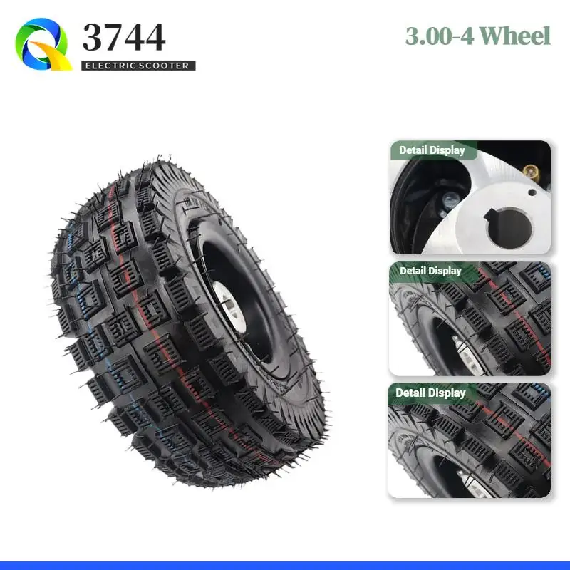 3.00-4 Electric Scooter Wheels 3.00-4 tyre Keyway Alloy Rim hub 17/19mm for Gas scooter bike electric kid car