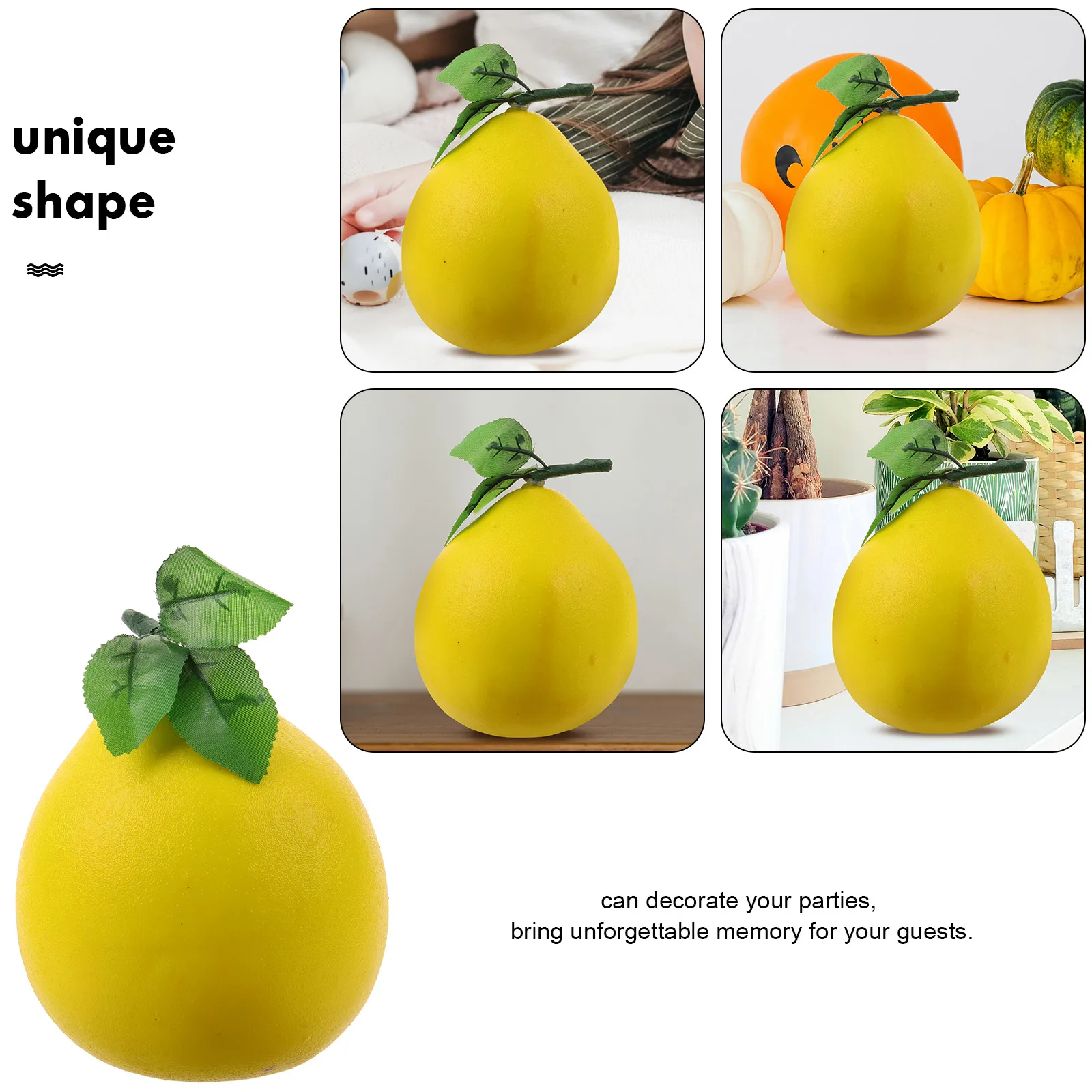 

Realistic Fake Simulation Artificial Table Decor Party Display Prop Photo Fruit Theme Simulated Grapefruit Lovely Tabletop