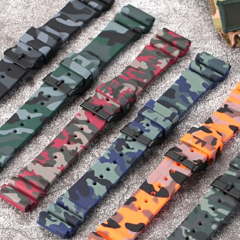 Men Women Bracelets Camouflage Silicone Watch Strap Rubber Watchband 22mm High Quality Sport Wristbands for Huawei Watch GT2/GT3