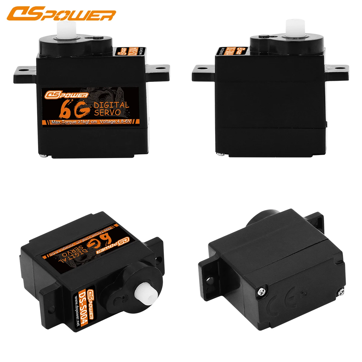 DSpower 6g Micro Digital Servo Motore Coreless con ingranaggi in plastica 4.8 ~ 6.0V DC per RC Auto Aereo Barca Aliante ad ala fissa Robot WLToys