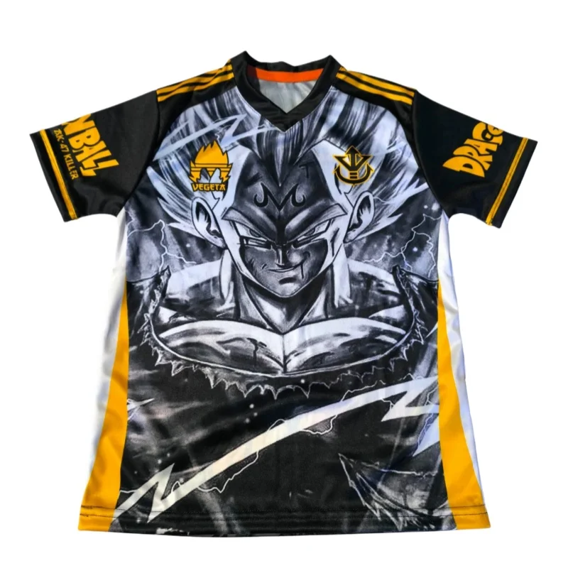 

Лето 2025 г., хит продаж, новая футболка из серии аниме Dragon Ball, 3D модная повседневная уличная дышащая футболка с короткими рукавами и круглым вырезом