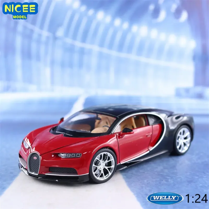 

WELLY 1:24 Bugatti Chiron High Simulation Diecast Car Metal Alloy Model Car Children's toys collection gifts B138