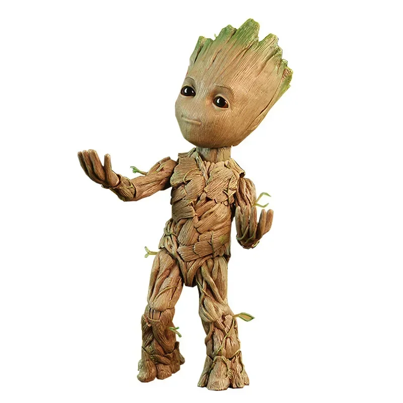 The Avengers Marvel  Groot Little Tree Man Anime Movie Character Modeling Figure Movable Joint Model Cute Children Holiday