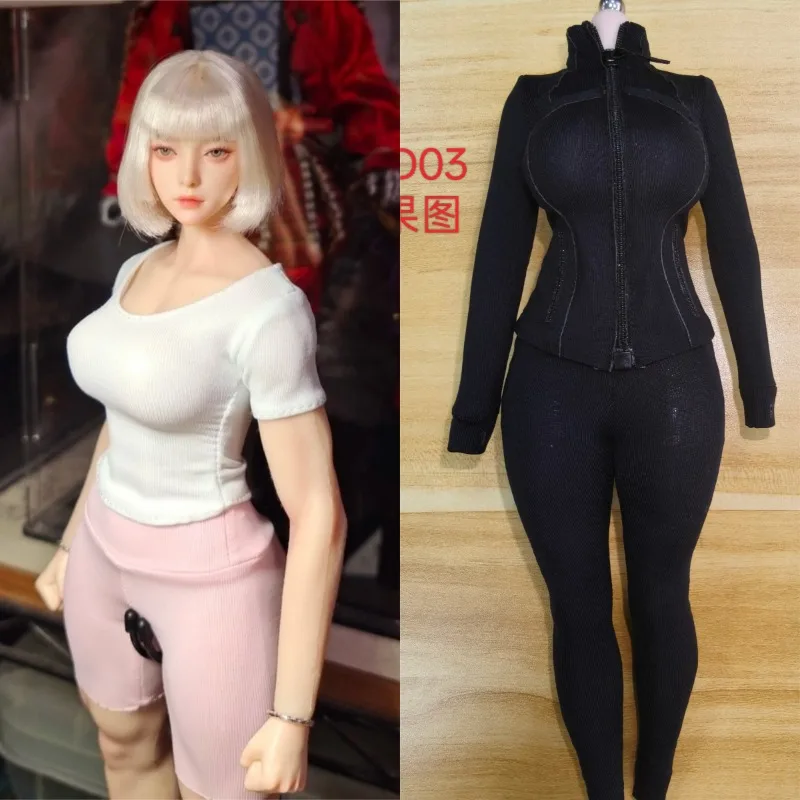 1/6 Maßstab, mehrfarbige Yoga-Hose für Frauen, figurbetont, dehnbar, Outfit für 12-Zoll-Actionfigur VCD01 VCD03 Körper – Detail 1